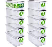 Boîte de rangement plastique transparent empilable sans BPA caisse de rangement