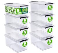Boîte de rangement plastique transparent empilable sans BPA caisse de rangement