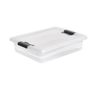 Boîte de rangement plate 7 litres - Transparent