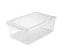 Boîte de rangement plate transparente empilable 18 litres