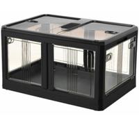 Boîte de rangement pliable à roulettes 85 L AB-120 - coloris noir XCase