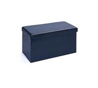 Inter Link - Boîte de rangement avec couvercle - Grande - Boîte pliable - Boîtes lavables - Polyuréthane - Grand espace de rangement - Pour vêtements, jouets - Espace de rangement - 76 x 38 x 38 cm - Noir - Setto
