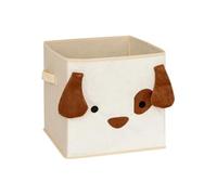 - Boîte de Rangement Pliable "Chien" 29x29cm Beige