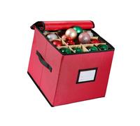 Boîte de rangement pliable de grande capacité 64 poches en matériaux Oxford robustes pour décoration de Noël, accessoires d'arbre de Noël