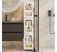 Boîte de rangement pliable en plastique avec couvercle, 24 x 126 cm, boîtes de rangement empilables, roulettes transparentes empilables, pour bureau, cuisine et salon - Blanc