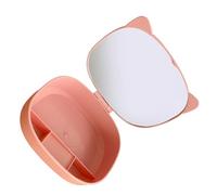 Boîte de rangement pliable en résine avec miroir pour femme tendance à la recherche de commodité et de confort Blanc élégant