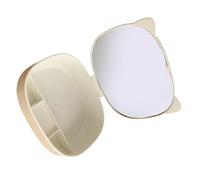 Boîte de rangement pliable en résine avec miroir pour femme tendance à la recherche de commodité et de confort Blanc élégant