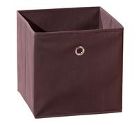 Inter Link – Boîte de rangement pliable Winny – 32×32×32 cm, avec trou pour les doigts – Marron