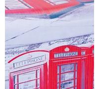 Boîte de Rangement Pliable London 76cm Blanc & Rouge Bi & Multicolore G
