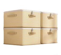 Boîte de rangement pliable, organiseur de vêtements lavable avec double fermeture éclair, conteneur de grande capacité en tissu anti-poussière pour armoire, poubelle à vêtements non tissé sous le lit