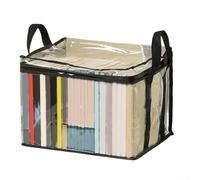 Boîte de rangement pliable peu encombrante pour livres, design étanche pour salle de classe et dortoir (noir M)