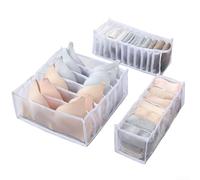 Boîte de rangement pliable pour sous-vêtements et chaussettes, pour garde-robe soignée (ensembles blancs)