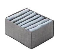 Boîte de rangement pliable pour vêtements, jeans, armoire, séparateur de tiroir pour leggings, t-shirt, pantalon, propre et ordonné (35 x 24 x 17 cm, 7 compartiments)