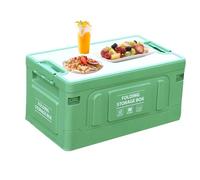 Boîte de rangement pliable pour voiture - Grand organisateur de coffre de 60 l avec besoins de rangement simultanés. Il est fabriqué en matériau ABS et bois de haute qualité, durable et facile à