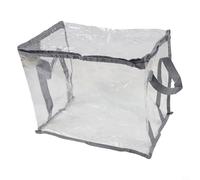 Boîte de rangement pliable transparente, organiseur en plastique imperméable pour dortoir d'étudiant et salle de classe, récipient de fournitures de bureau peu encombrant avec pour un nettoyage facile