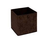 - Boîte de rangement pliable Velvy Polyester Carton 31x31cm Chocolat