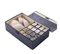 Boîte de rangement polyvalente pour vêtements, sous-vêtements, tiroirs, boîte de rangement avec couvercle, boîte de rangement pliable pour chambre à coucher