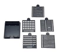 Boîte de rangement portable 5 en 1 avec pochoirs pour fournitures scolaires de bureau, planification multifonctionnelle, bloc-notes