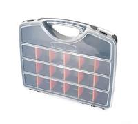 Boîte de rangement portable avec séparateurs réglables et couvercle à charnière pour organiser les petits composants, vis, boulons et articles de pêche