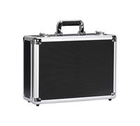 Boîte de rangement portable en aluminium - étui pour organisateur carré, récipient doublé d'éponge | Porte de montre de bijoux compacts, kit de rangement cosmétique pour accessor