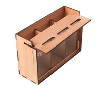 Boîte de rangement portable en bois à 3 compartiments - Séparateur amovible pour un tri facile - Pour adultes et enfants - Économie de maison durable - Organiseur élégant pour Ho
