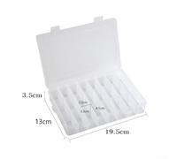 Boîte de rangement portable en plastique à 24 compartiments pour vis, perles et petits articles d'artisanat, couvercle verrouillable et translucide pour une identification rapide