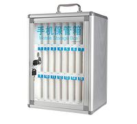 Boîte de rangement portable pour téléphone avec 24/32/48/60 compartiments verrouillables pour accessoires - Idéal pour la maison, le bureau, les voyages et les cadeaux