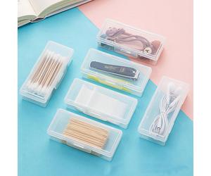 Boîte de rangement portable pour tiroir, boîte à pilules de voyage, boîte à cotons-tiges de nettoyage, organisateur de dentier et de bijoux, boîte de rangement multifonctionnelle pour artisanat DIY, a