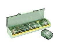 Boîte de rangement portable pour une gestion facile des médicaments avec plusieurs compartiments et design convivial pour personnes âgées