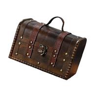 Boîte de rangement portable style européen antique robuste pour voyage en bois, accessoire pour vêtements et livres, organiseurs de poche