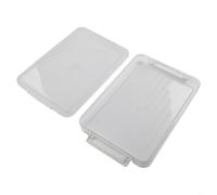 Boîte de Rangement pour a4 Transparente 34.5x23.5cm Couvercle(small) | Transparent PET, couvercle sécurisé, format pour a4 standard, bureau ordonné, protection poussière