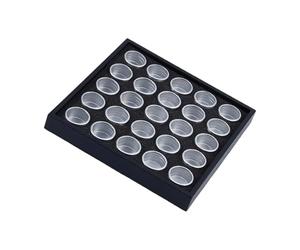 Boîte de rangement pour accessoires 25/50 compartiments avec boîtes en aluminium transparent pour une identification facile des perles, goujons, unguis art