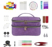 Boîte de Rangement pour Accessoires de - Mallette de Bricolage Double Couche, Sac de Rangement étanche, Fermeture éclair bidirectionnelle | Fonction de séparation des Outils de Grande capacité