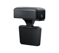 Boîte de rangement pour accoudoir de console centrale de voiture, avec deux ports de charge, porte-gobelet réglable, accessoire intérieur confortable pour l'organisation du véhicule