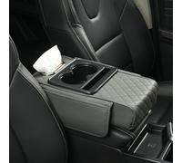 Boîte de rangement pour accoudoir de voiture pour console centrale, convient pour le rangement, y compris un porte-gobelet et une boîte à mouchoirs, ce qui la rend pour tout le monde (gris)