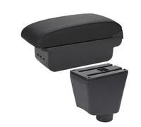 Boîte de rangement pour accoudoir Pour R&enault Pour Captur Pour Clio 3 III IV 4 Voiture Accoudoir Coffre De Rangement Intérieur(B2 Ligne noire 3USB)