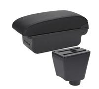 Boîte de rangement pour accoudoir Pour R&enault Pour Clio 3 4 III IV Pour Captur Boîte D’accoudoir Voiture Accessoires Voiture Boîte Rangement(B2 Ligne noire 3USB)