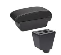 Boîte de rangement pour accoudoir Pour R&enault Pour Clio 3 4 III IV Pour Captur Boîte D’accoudoir Voiture Accessoires Voiture Boîte Rangement(C3 Noir blanc Sans USB)