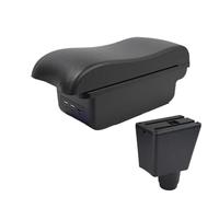 Boîte de rangement pour accoudoir Pour R&enault Pour Logan 2 Pour Sandero 2 Boîte Rangement Accoudoir Voiture Accessoires Intérieurs(B2 Ligne noire 3 USB)