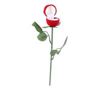Boîte de Rangement pour Alliances de Mariage, Fleur de Rose, Conteneur Durable et Beau pour Collier, Boucles D'oreilles, Boîte-cadeau de Fiançailles et de Noël, Matériau en Flanelle