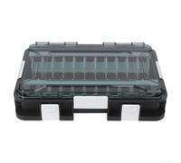 Boîte de rangement pour appâts de pêche avec séparateurs amovibles, matériau transparent pour une visualisation et une récupération rapides du matériel de pêche (couvercle transparent)