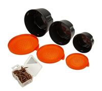 Boîte de rangement pour appâts de pêche - Boîte de rangement pour appâts de pêche - 3 pièces - Boîte de rangement pour de terre - Accessoires de pêche étanches, Orange 1, Consulte la descripción