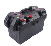 Boîte de rangement pour batterie - Surveillance en temps réel - Avec double port USB - Pour bateau, camping-car, camping, voyage, plomb-acide AGM Lithium LiFePO4 (batterie non incluse)