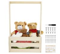 Boîte de rangement pour bébé - En bois - Avec poignée - 33 x 23 x 53,5 cm - capacité - Panier de rangement pour vêtements- Panier de rangements pour bébé - Cadeau pour les nouveaux