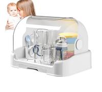 Boîte de Rangement pour Biberon, Égouttoir à Bouteilles avec Bac d'égouttage Amovible, Protection Anti-Poussière pour Egouttoir Biberon Bebe Et Couverts pour Bébé, pour La Maison, Les Voyages