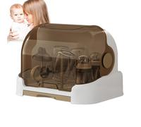 Boîte De Rangement pour Biberon Egouttoir Biberon Bebe avec Couvercle, Rangement Stockage avec Bac À Eau Amovible, Porte-biberon Etendoir À Biberons, Tétines, Tasses pour La Maison, Les Voyages