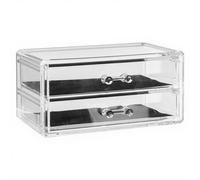 Boîte de Rangement pour Bijoux 2 Tiroirs - Format Moyen 18,8 x 11,5 x 9,2 cm