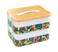 Boîte de Rangement pour Blocs de Construction - Grande capacité, compartimentée, idéale pour Les poupées, Rangement en Plastique Durable, Coffre empilable léger, unité de modulaire