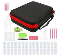 Boîte de rangement pour boîte à strass - Boîte de rangement pour bijoux résistante aux chocs - Boîte à strass portable - Accessoires et outils de peinture à strass pour filles et femmes - Projets de