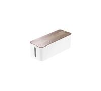 Callstel Boîte de rangement pour multiprise – aspect bois de noyer – 39 cm